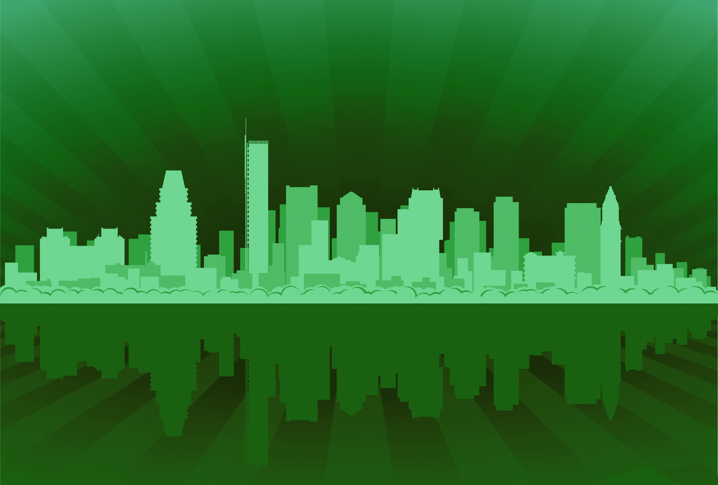 Boston Vector Skyline Green