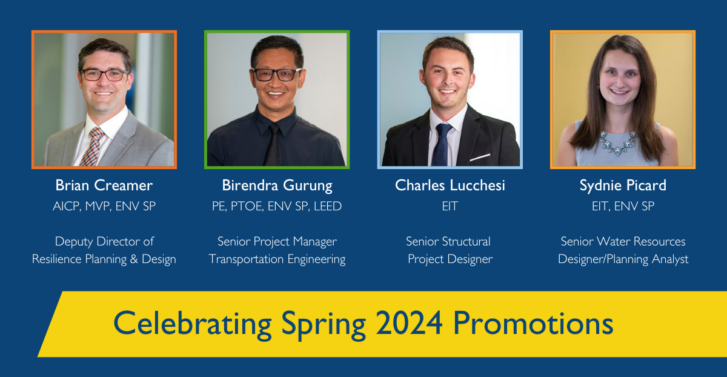 Celebrating Spring 2024 Promotions: Brian Creamer, Birendra Gurung, Charles Lucchesi, Sydnie Picard