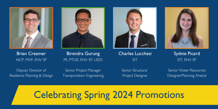 Celebrating Spring 2024 Promotions: Brian Creamer, Birendra Gurung, Charles Lucchesi, Sydnie Picard