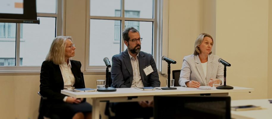 Panelists Cheri Vincent, Seth Charde, and Nicole Holmes discuss green infrastructure
