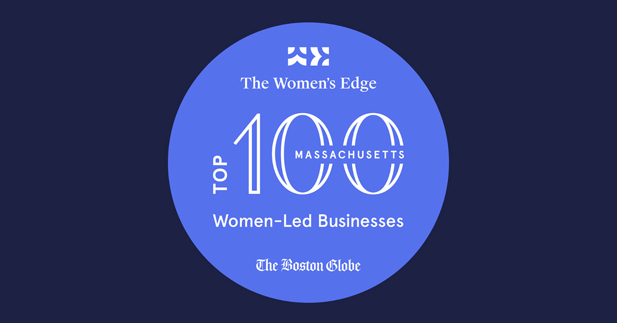 Top 100 Women Led Logo Navy Background